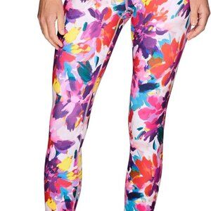 Active Womens Capris Leggings Yoga Athletic Workout Cropped in Bali Pink